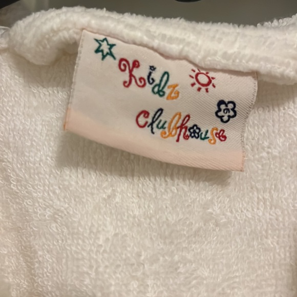 Kids Clubhouse Robe with Embroidered Gold Tone Trim - Picture 4 of 6